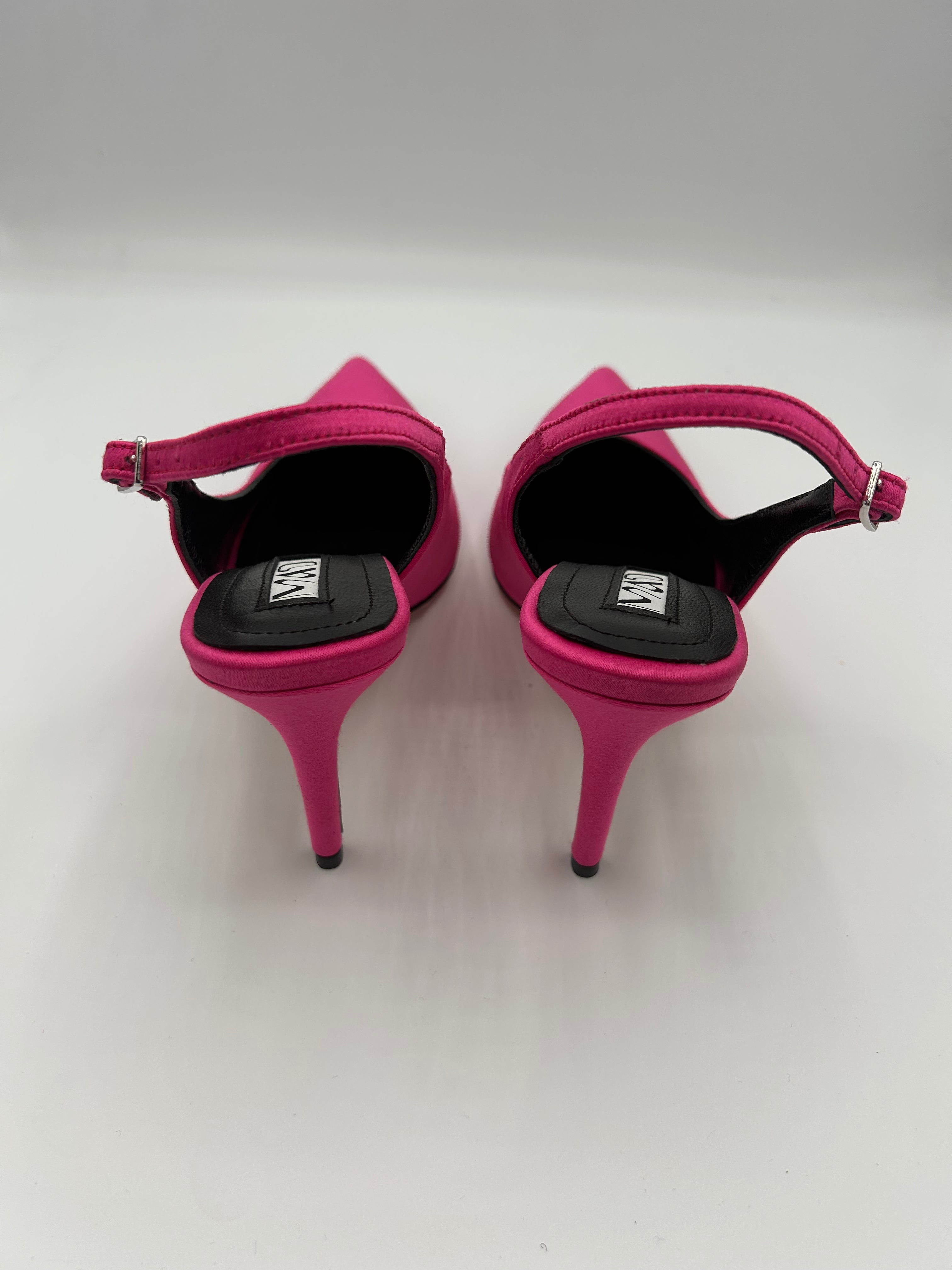 YOKO Slingback Fuchsia Satin