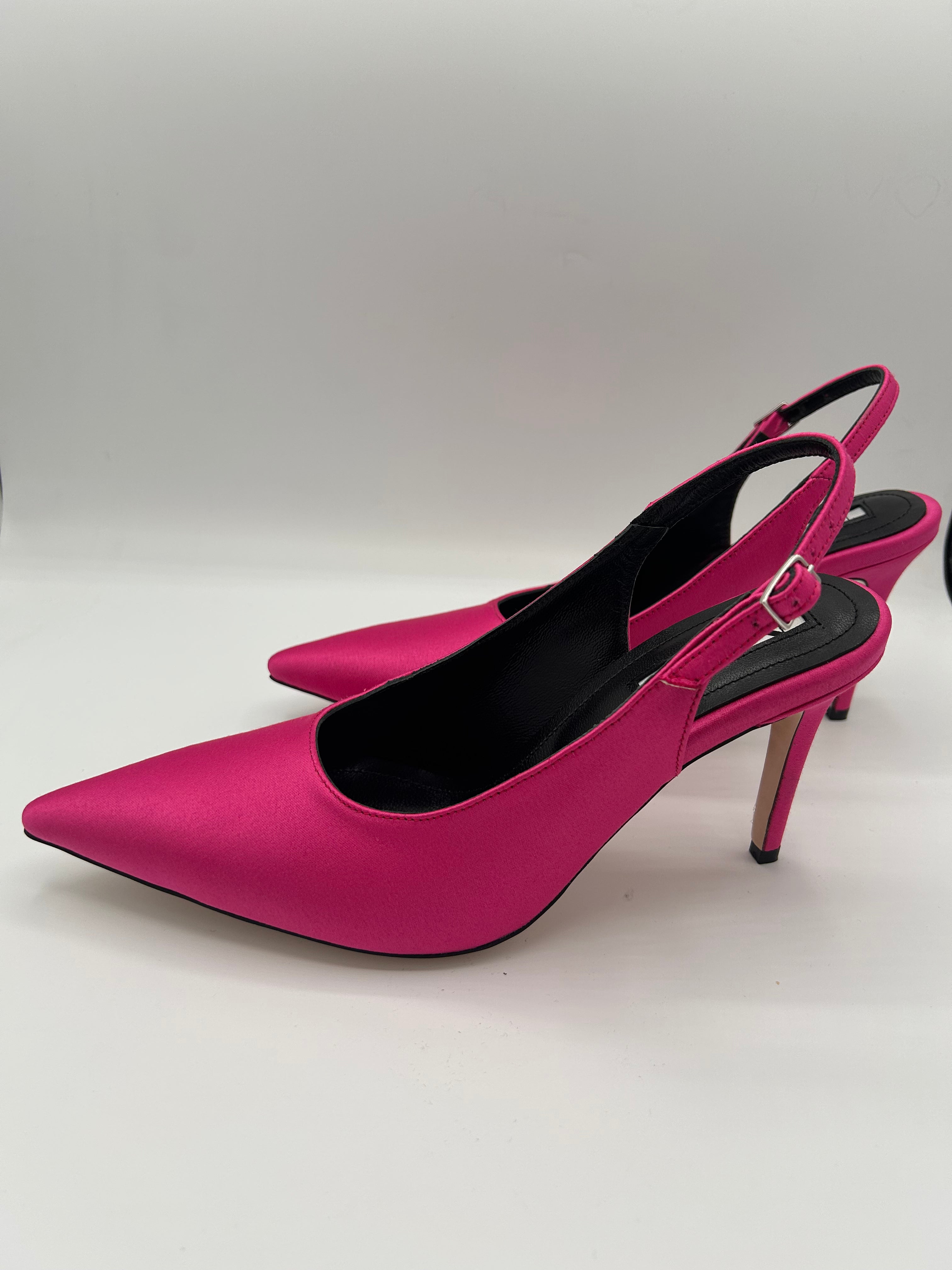 YOKO Slingback Fuchsia Satin