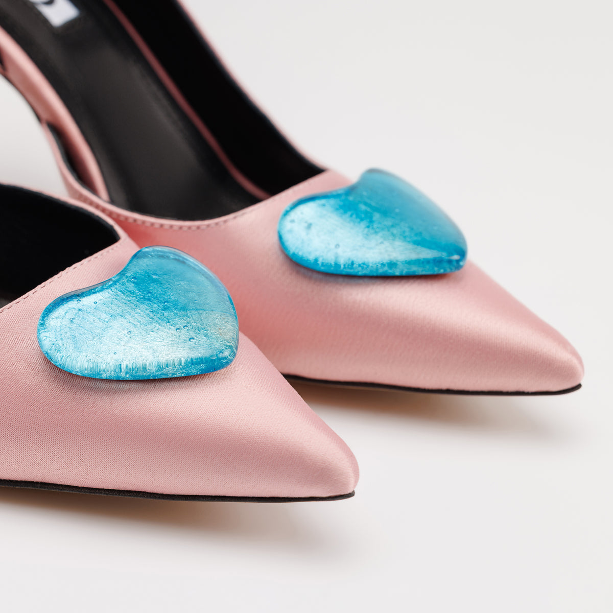Pantofi Stiletto MAD, Satin Premium, Roz Prafuit & Accesorii Handmade Detașabile