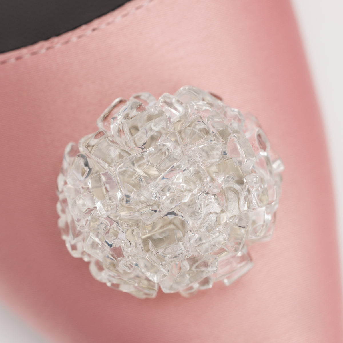 MAD Stiletto Pumps, Premium Satin, Dusty Pink & Detachable Handmade Accessories