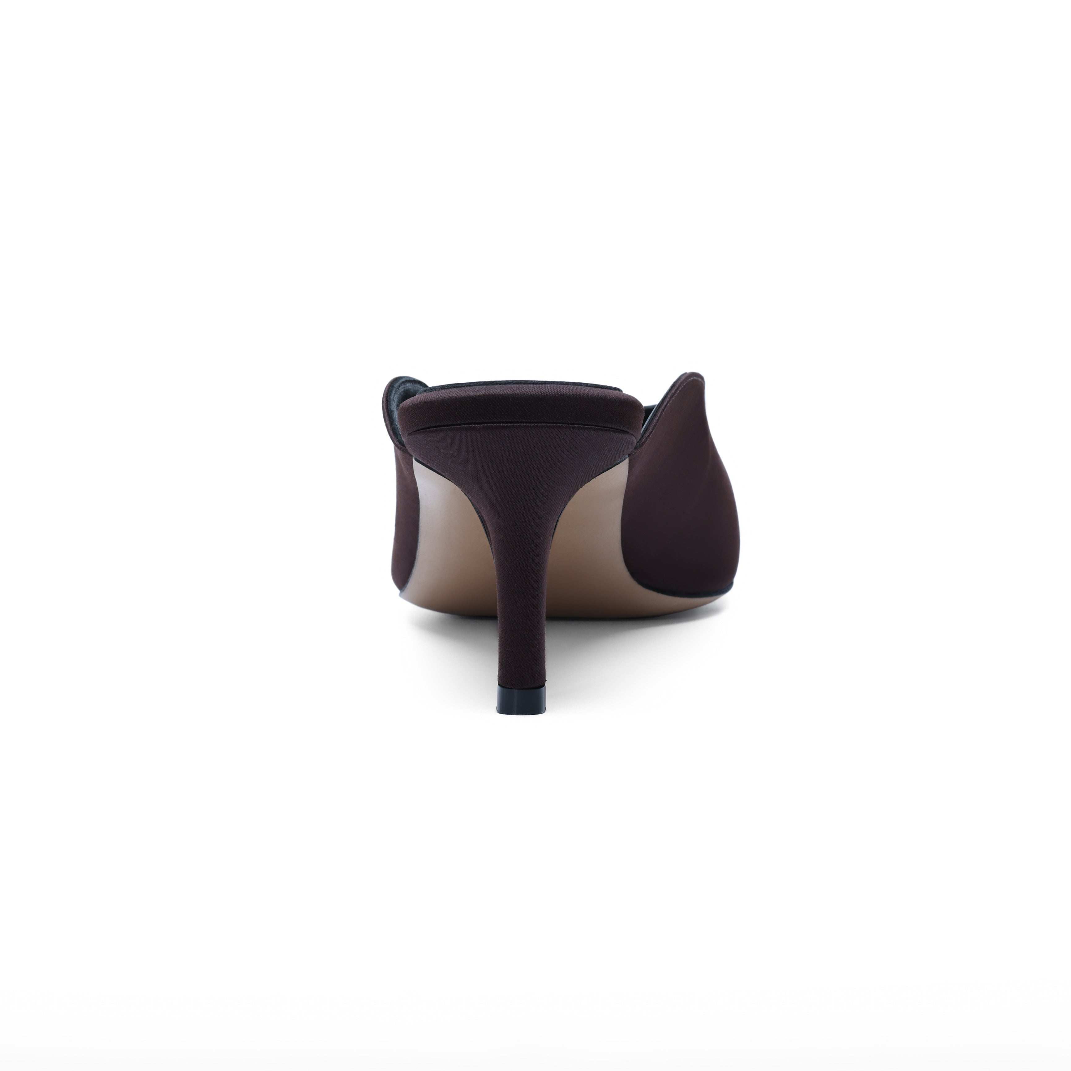 YOKO Mules Dark Chocolate Satin 5 cm