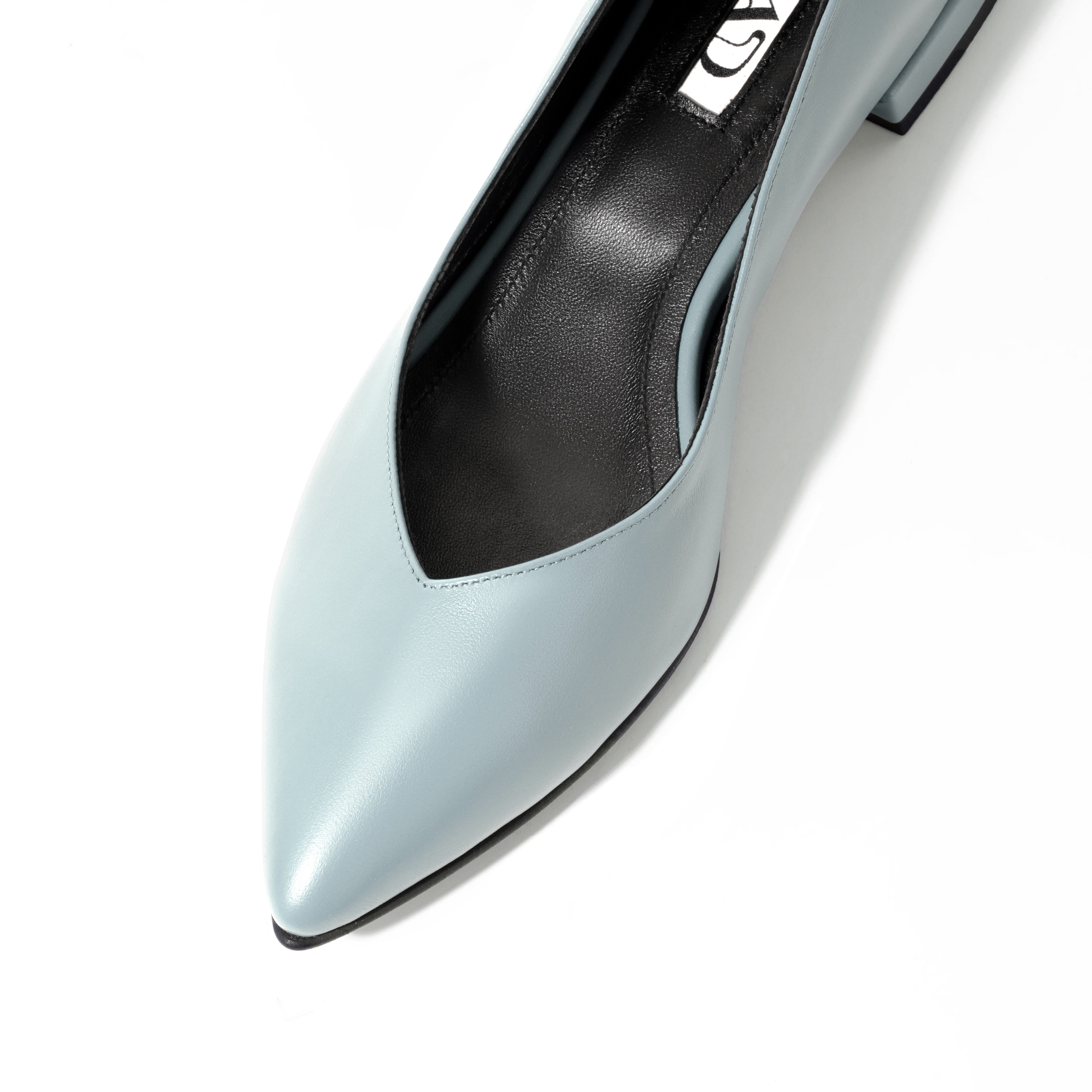 Ballerina Flats in Blue leather 2