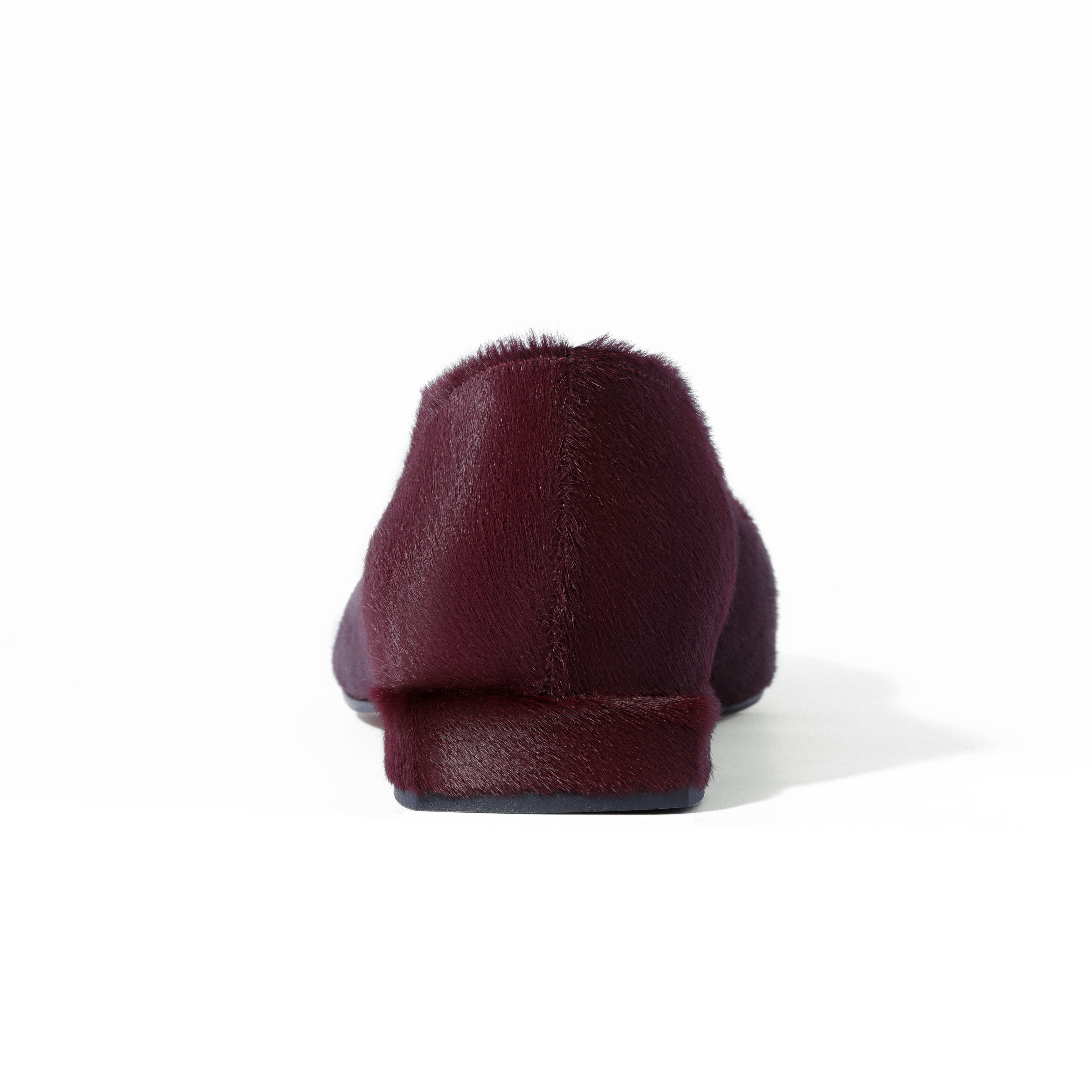 Ballerina shoes in merlot pony hair