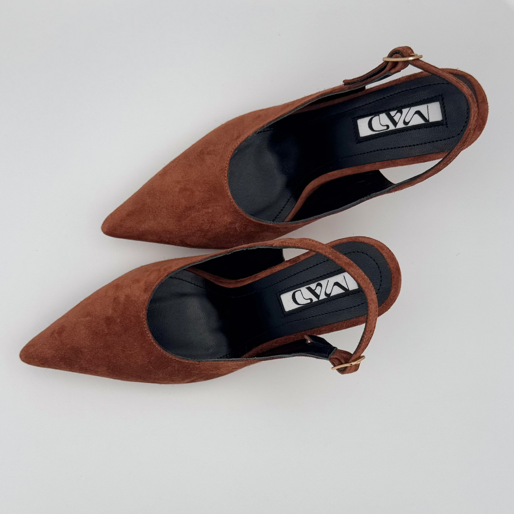 Brown Suede Slingbacks 1