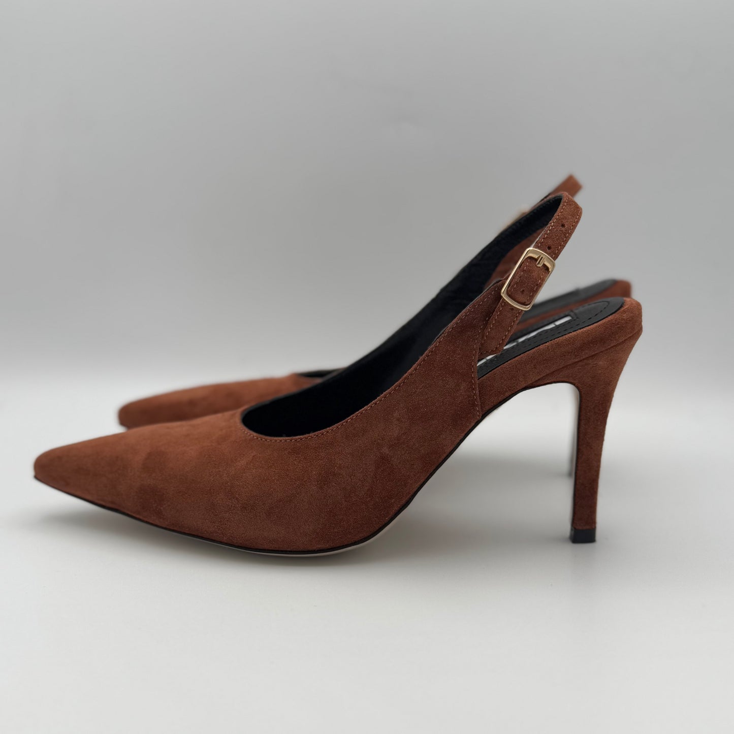 Brown Suede Slingbacks  3