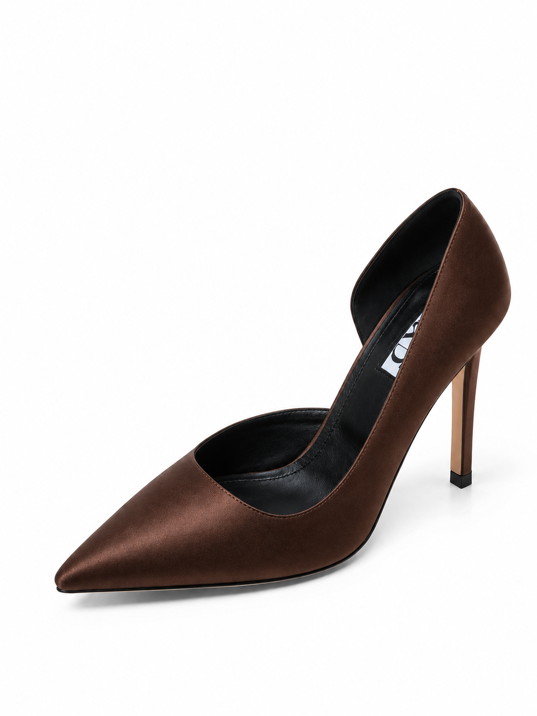 MAD Stiletto Pumps, Premium Chocolate Satin, Heel 7 cm