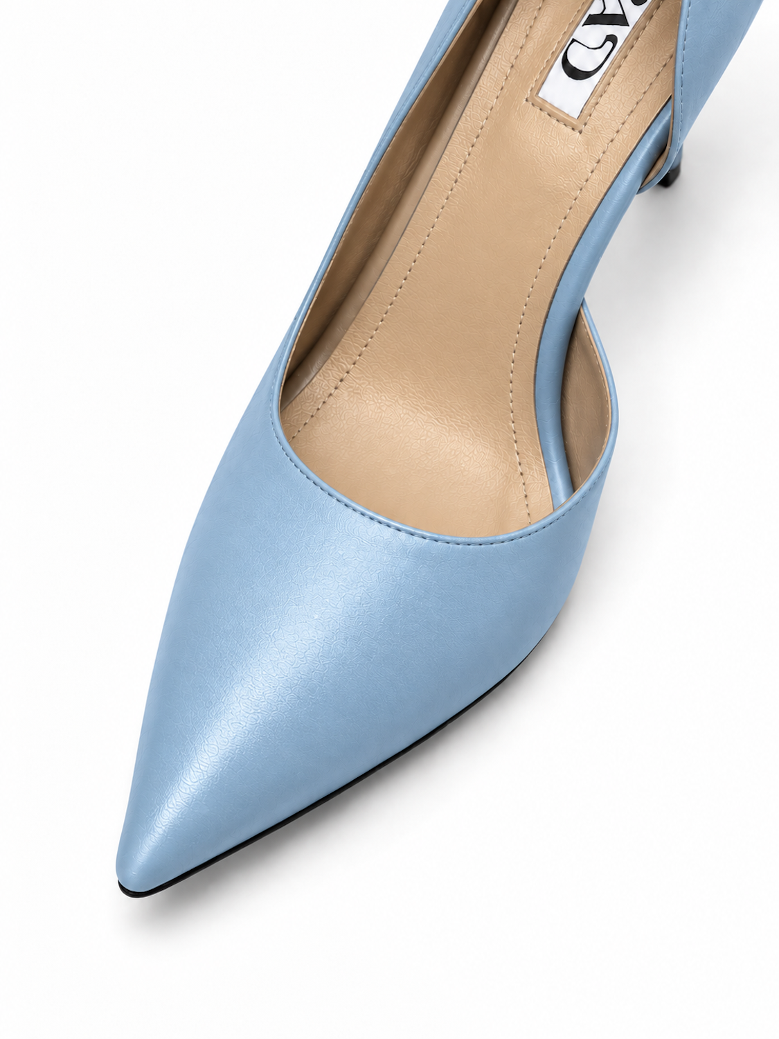 MAD Stiletto Pumps, Baby Blue, Genuine Leather, Heel 7 cm