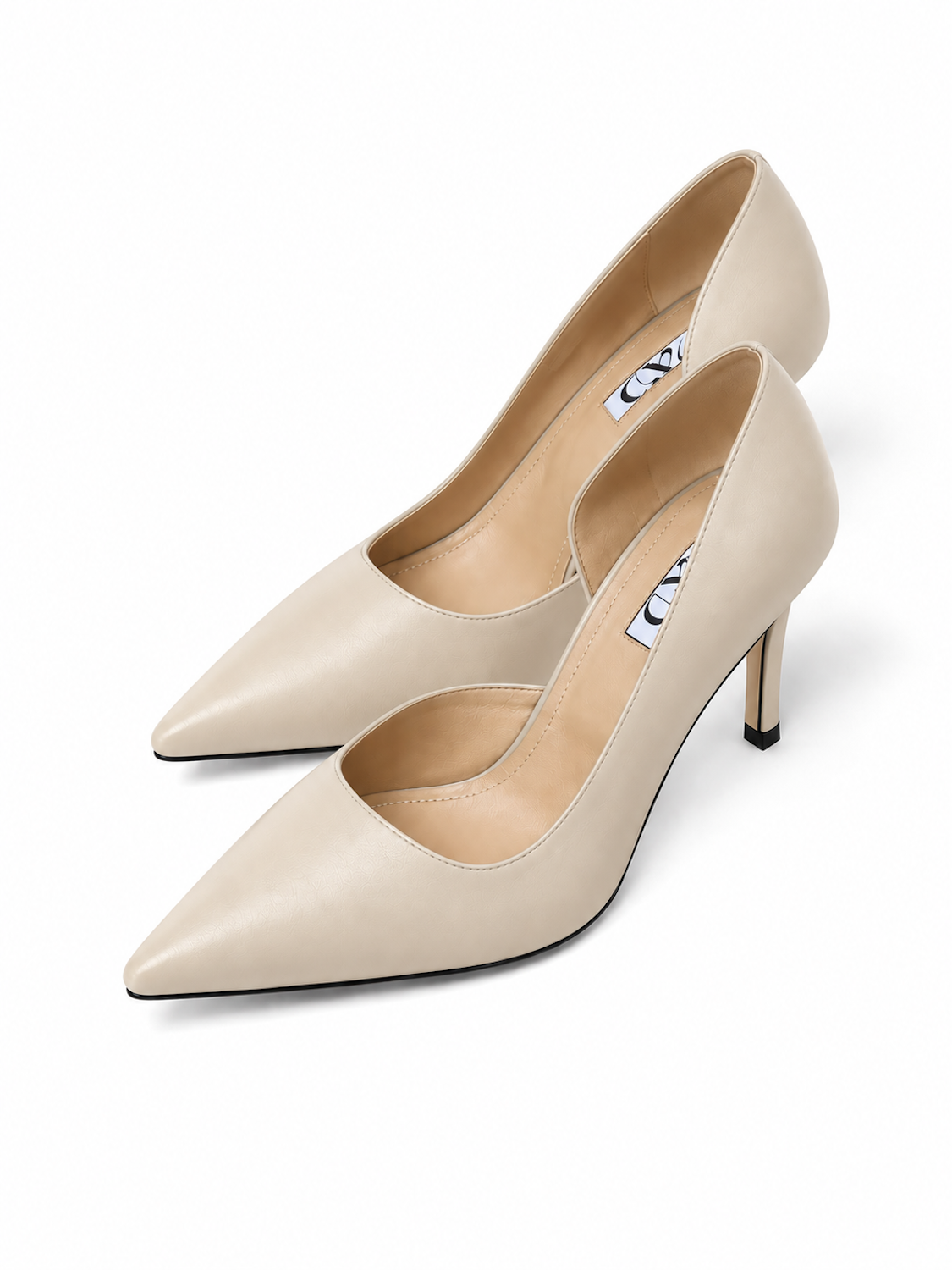 MAD Stiletto Pumps, Nude, Genuine Leather, Heel 7 cm
