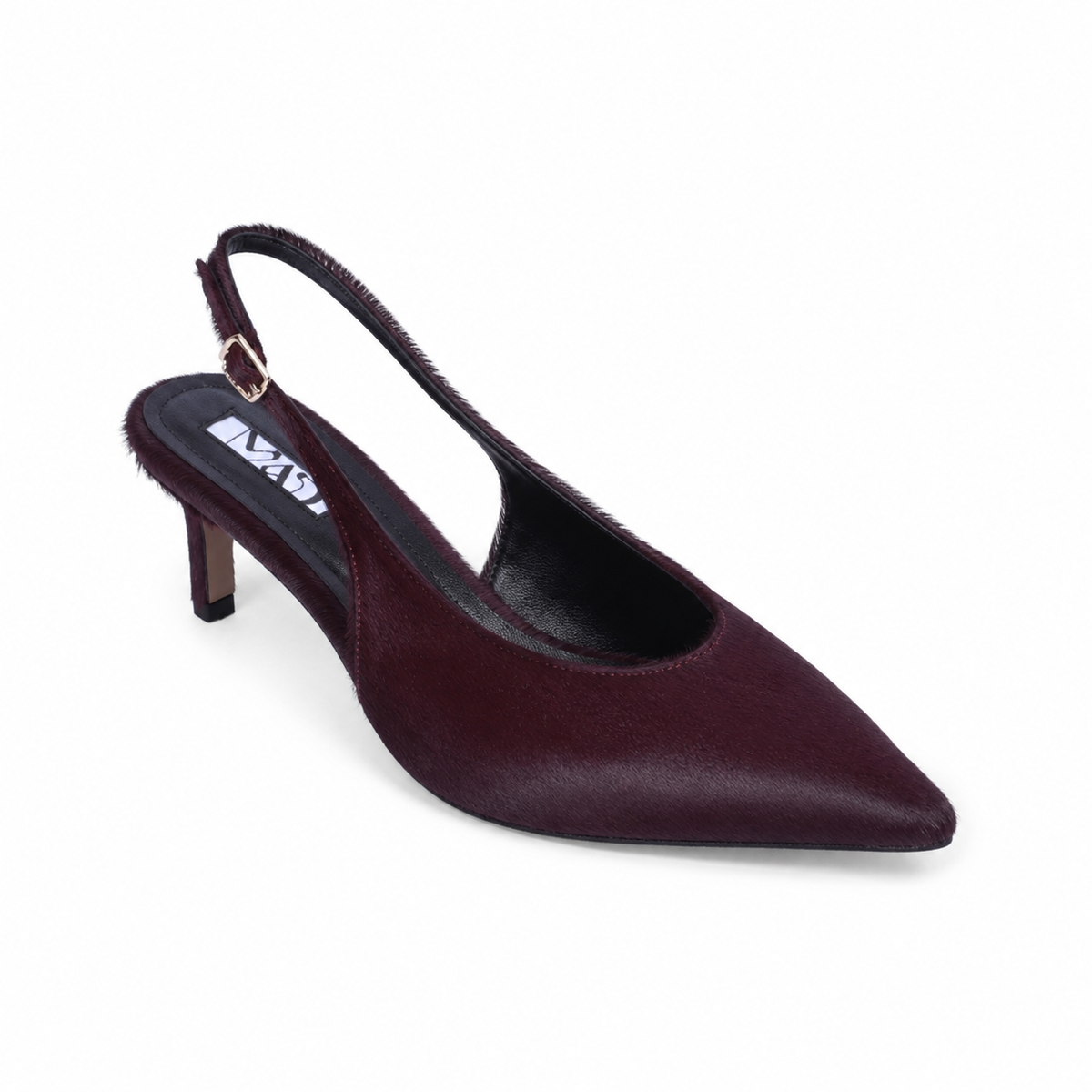 Pantofi Slingback MAD YOKO, Roșu Burgundy din piele naturală Ponei