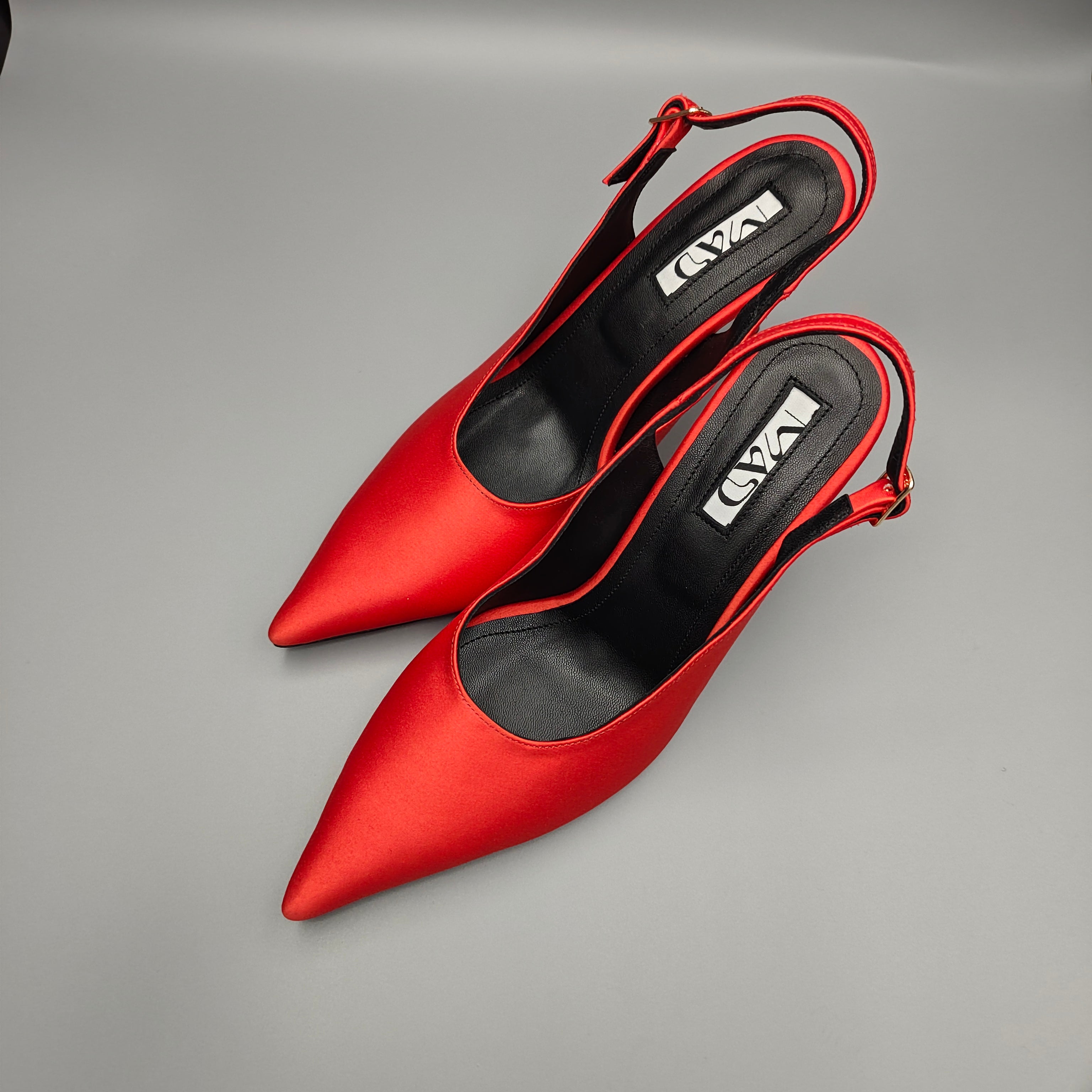 YOKO Slingback Satin Coral Red
