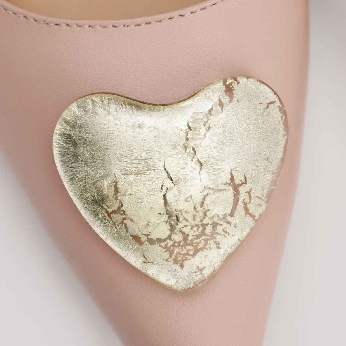 MAD Stiletto Pumps, Nude Leather & Detachable Handmade Accessories