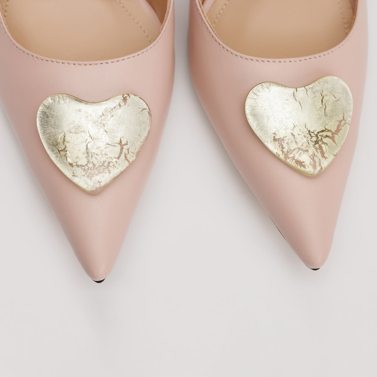 MAD Stiletto Pumps, Nude Leather & Detachable Handmade Accessories