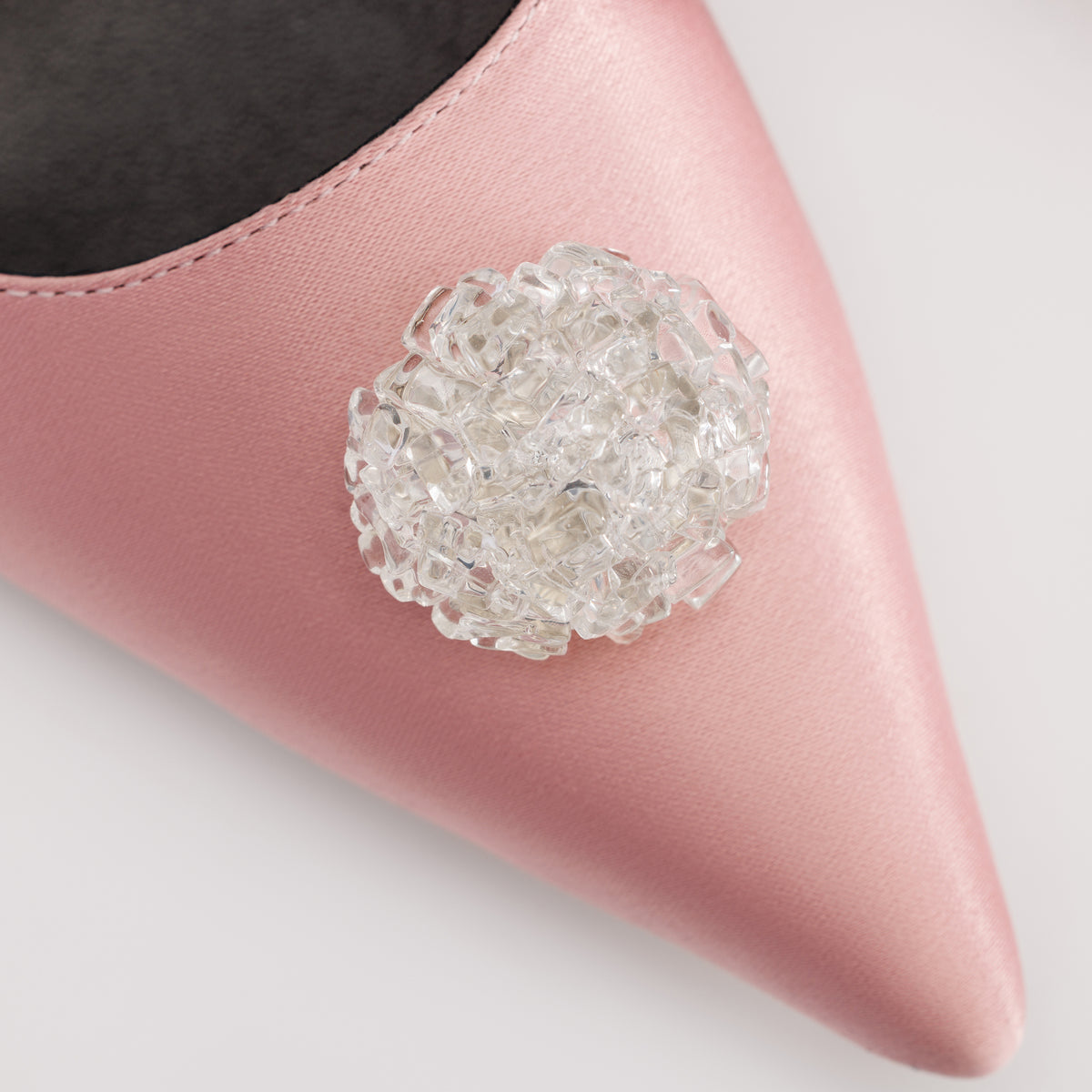 MAD Stiletto Pumps, Premium Satin, Dusty Pink & Detachable Handmade Accessories