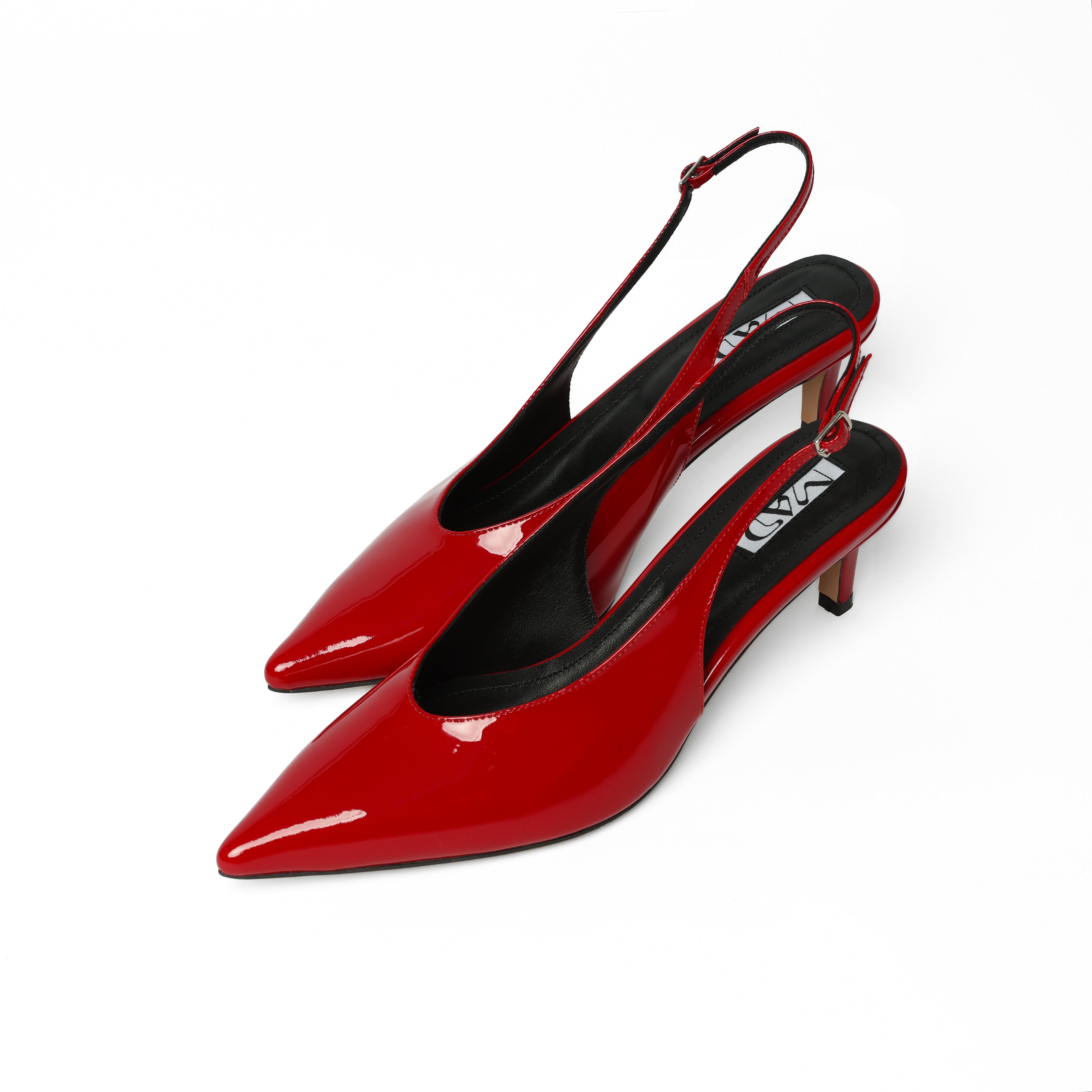 YOKO Slingbacks Red Patent 5 cm