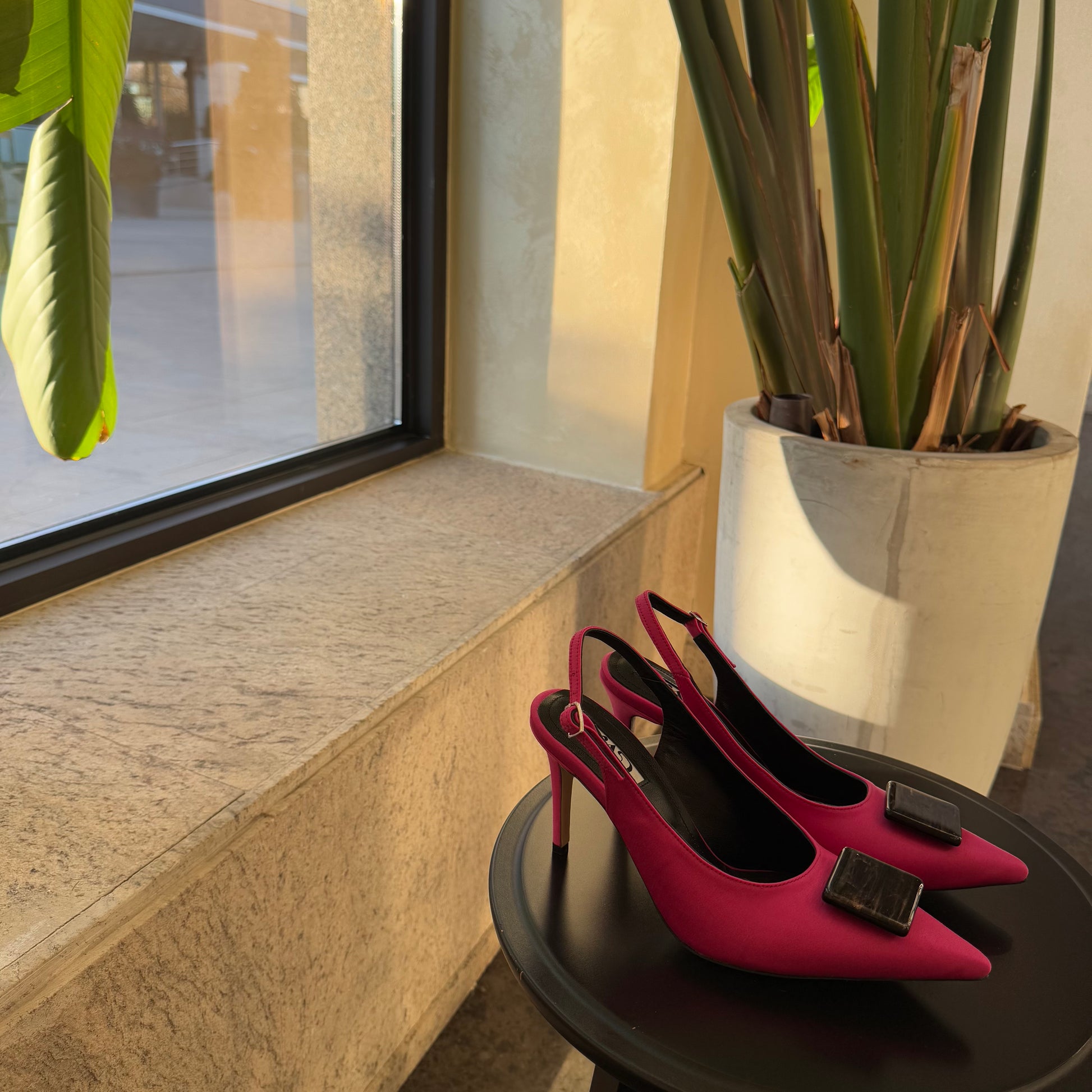 YOKO Slingback Fuchsia Satin Stellar6