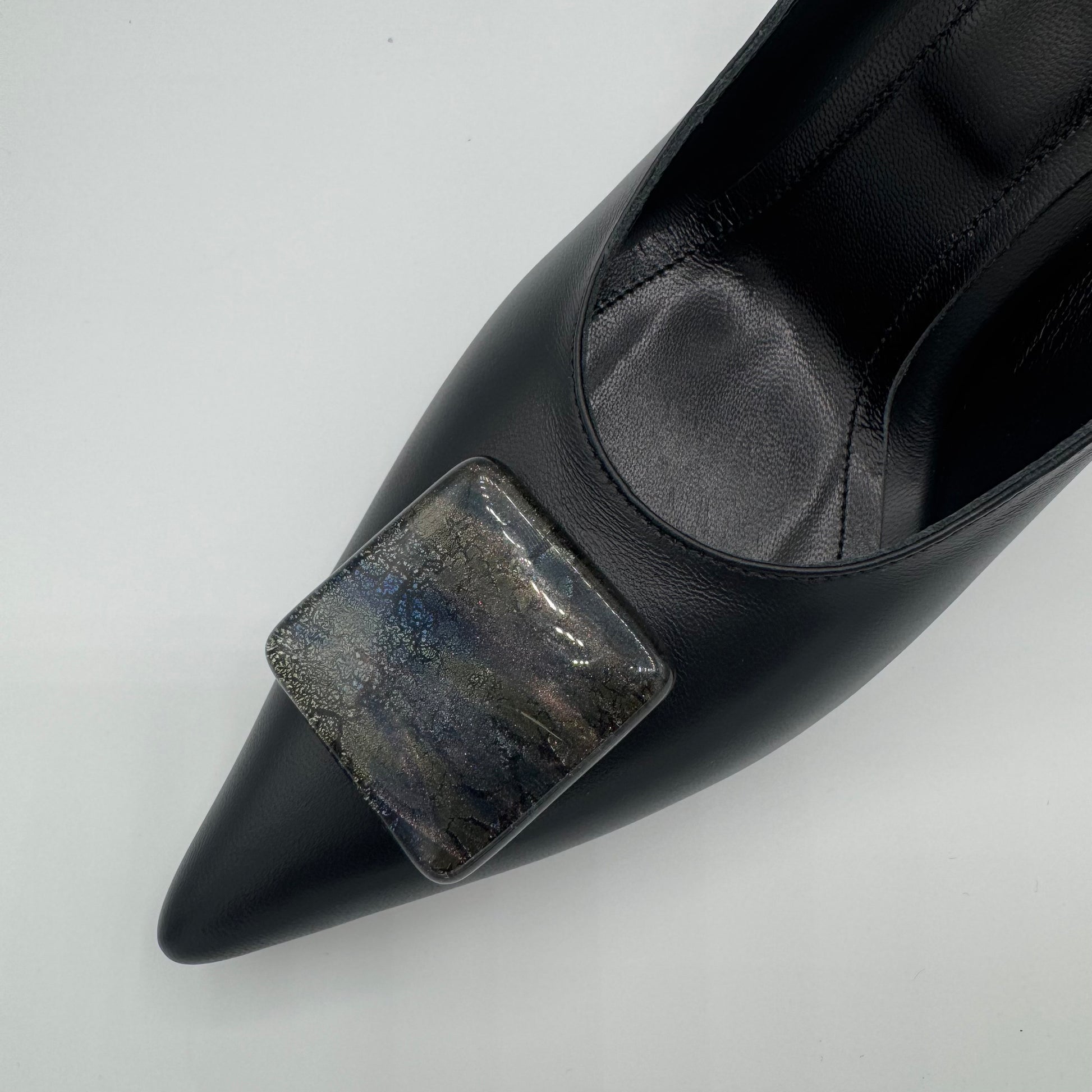 YOKO Slingback Leather Black Galaxy1