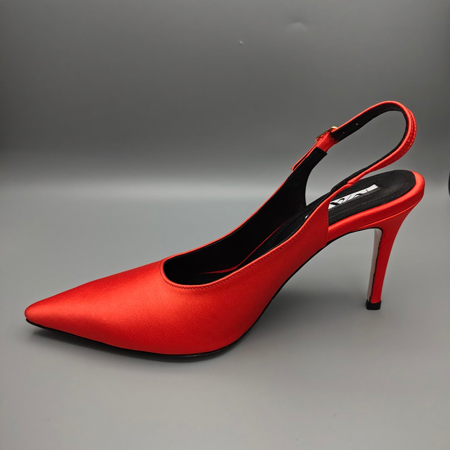 YOKO Slingback Satin Coral Red Single Profile2