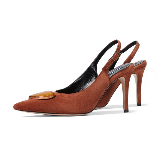 YOKO Slingback Cognac Brown