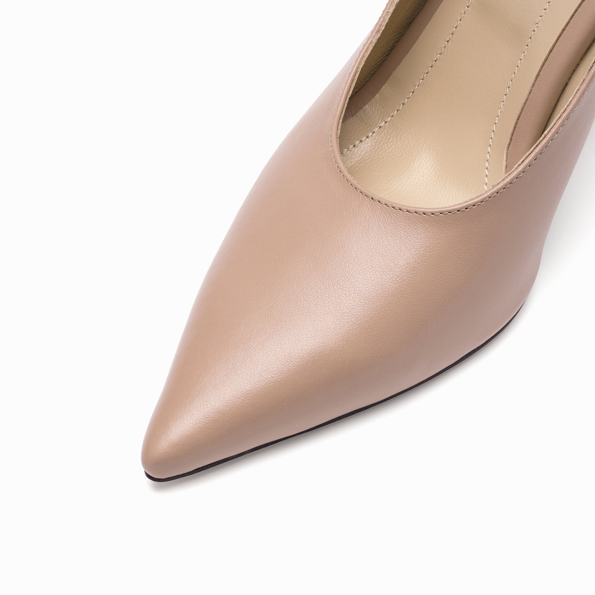 leather slingback stilettos beige detail