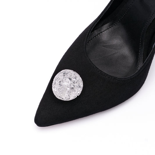 leather stilettos 10 cm glass accessory