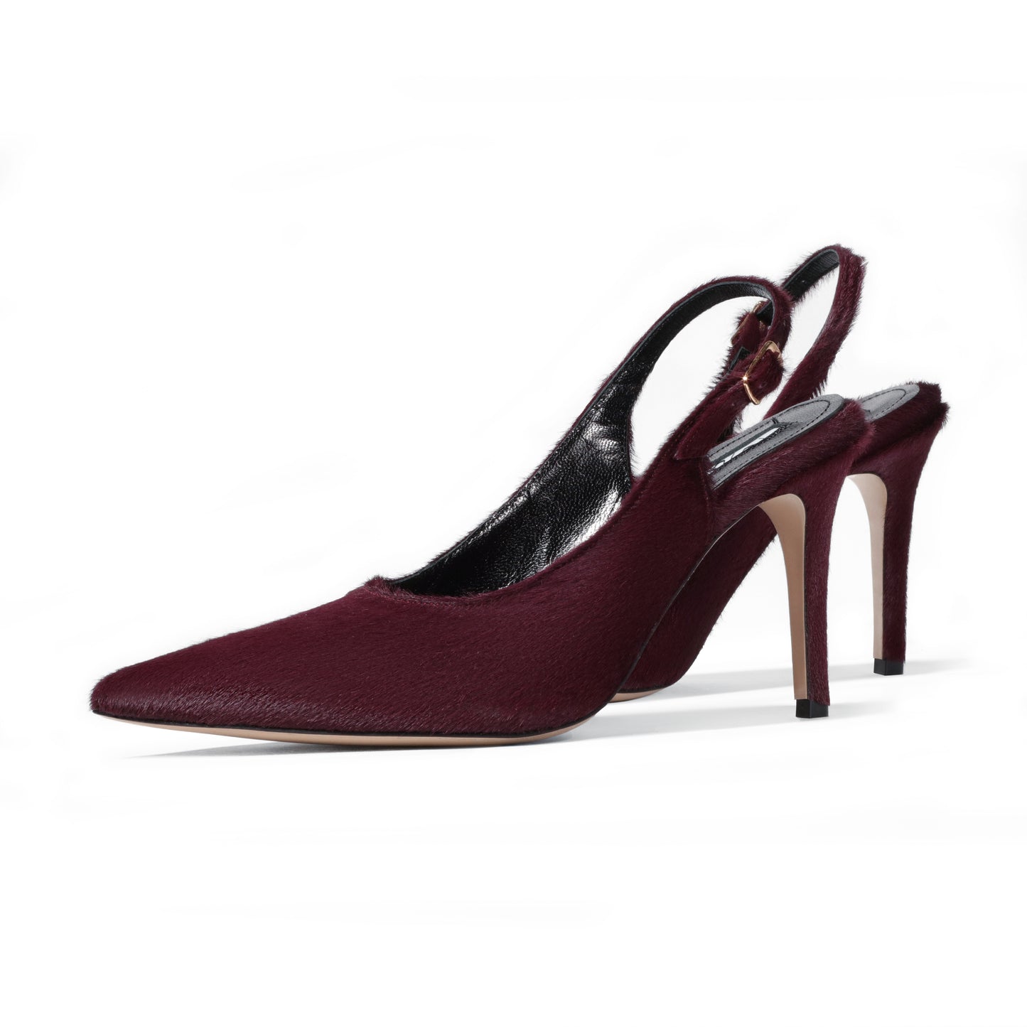 merlot slingback pony leather